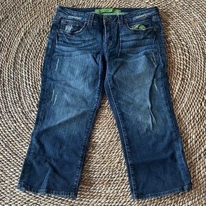 Vintage Refuge Women’s Blue Cotton Denim Capris